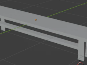 Wooden table and bench 3D Model
