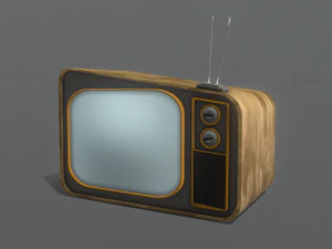 Stylizowany telewizor retro Model 3D