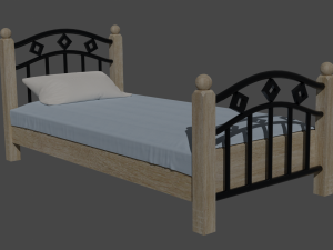 Single bed 3D Model