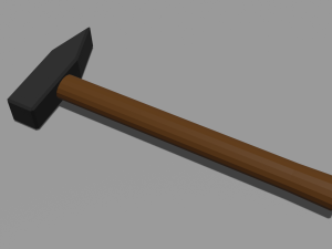 Low poly hammer 3D 모델