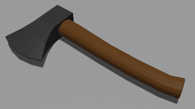 Low poly axe 3D Model .c4d .max .obj .3ds .fbx .stl .blend 