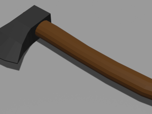 Low poly axe 3D 모델