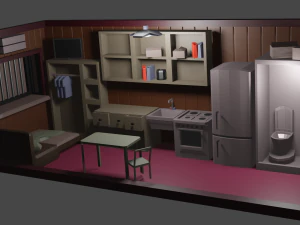 RumahRendahPoli Model 3D