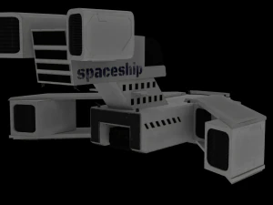 Spacecraft Low-poly 3D Model