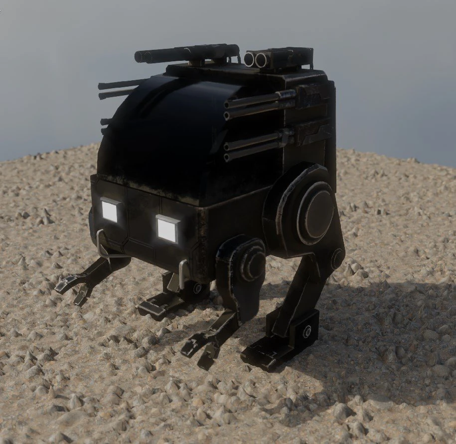 Robot 3D Model .c4d .max .obj .3ds .fbx .stl .blend 