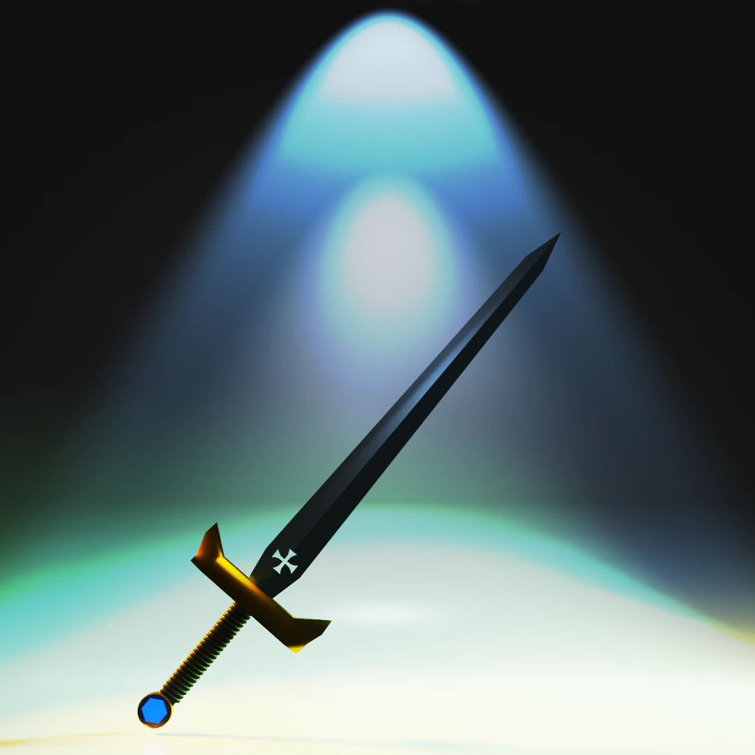 The Sword of Diamond 3D Model .c4d .max .obj .3ds .fbx .stl .blend 