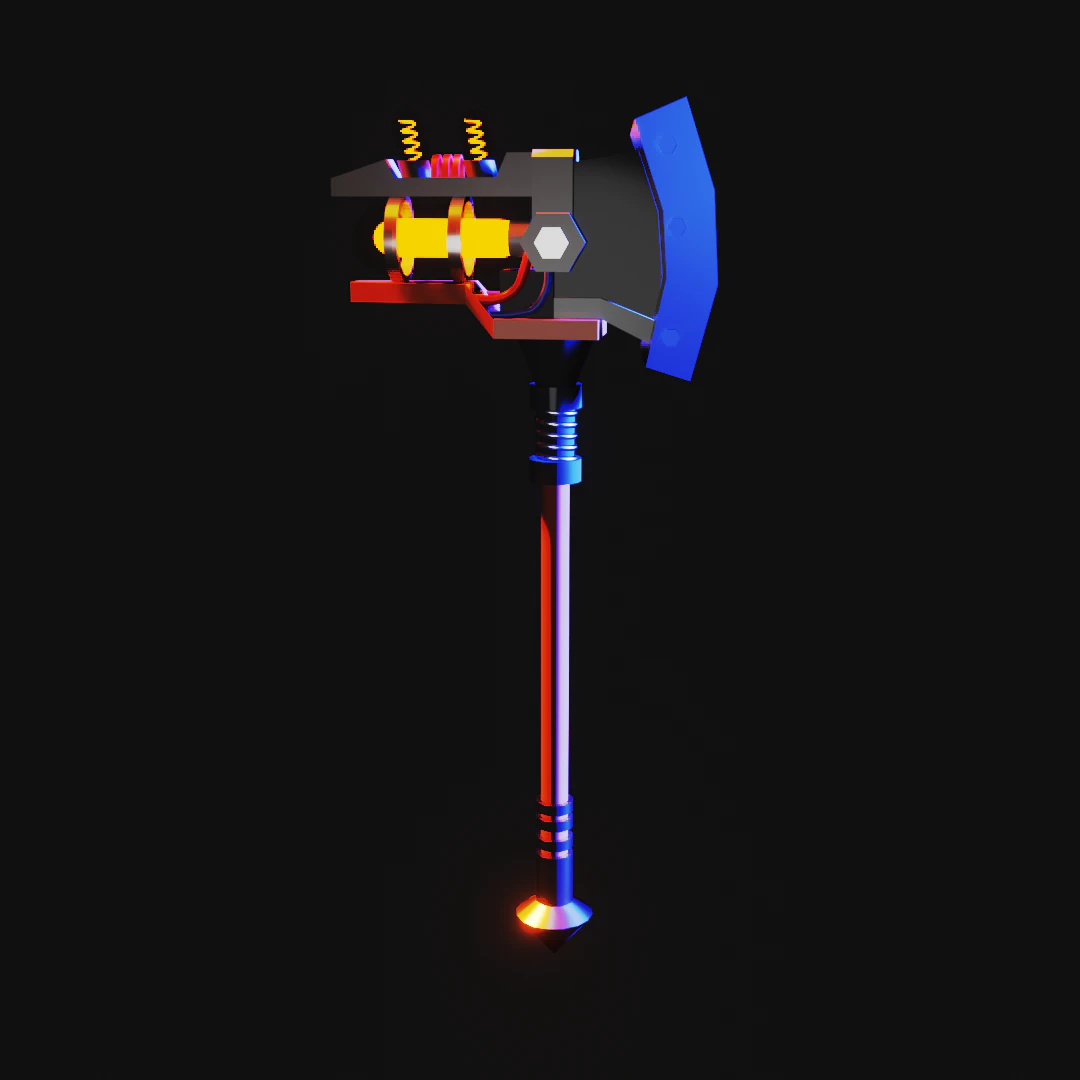 The Axe from Fortnite 3D Model .c4d .max .obj .3ds .fbx .stl .blend 
