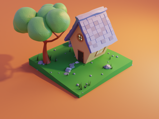 Dream house 3D Model .c4d .max .obj .3ds .fbx .stl .blend 