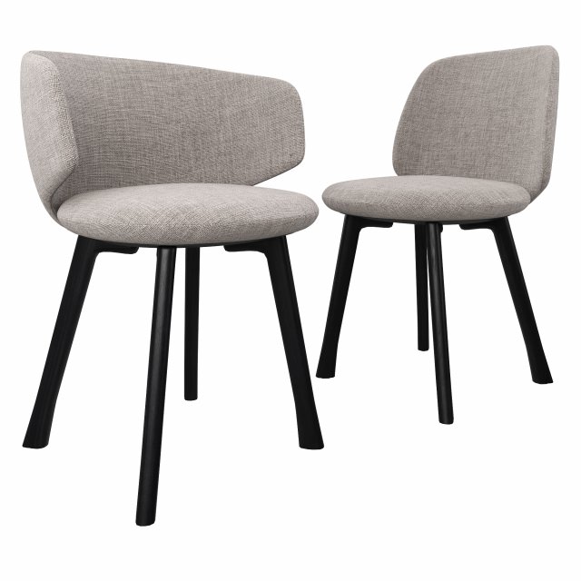 Chair with armrests By MDF Italia 3D Model .c4d .max .obj .3ds .fbx .stl .blend 