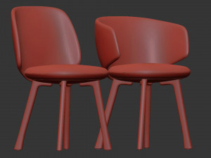 Chair with armrests By MDF Italia 3D Model