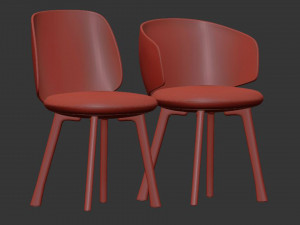 Chair with integrated cushion By MDF Italia 3D 모델