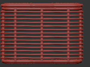 1960s Italian Bamboo Rattan Bohemian French Riviera Basket Container Modello 3D