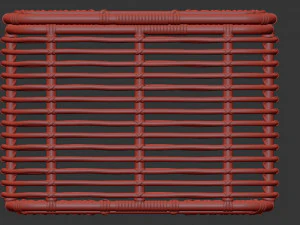 1960s Italian Bamboo Rattan Bohemian French Riviera Basket Container 3D Model