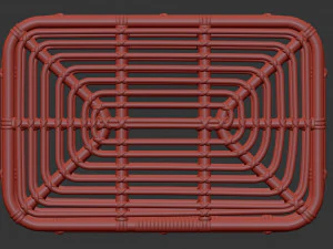 1960s Italian Bamboo Rattan Bohemian French Riviera Basket Container 3D Model