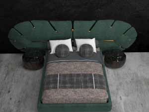 네이처 침대 3D 모델