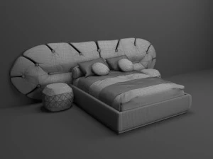 네이처 침대 3D 모델