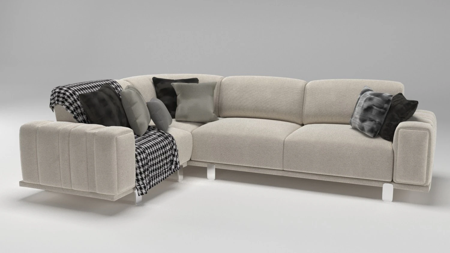 OCEAN FULL CORNER SOFA 3D Model .c4d .max .obj .3ds .fbx .stl .blend 