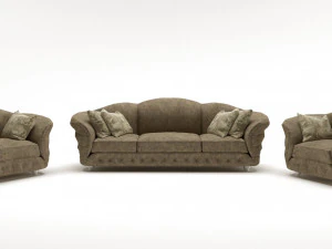 클래식 소파 3D 모델