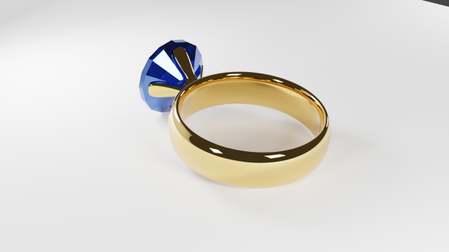 Diamond Ring Model 3D .c4d .max .obj .3ds .fbx .stl .blend 