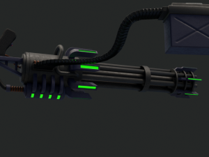 M134 Minigun Modelo 3D