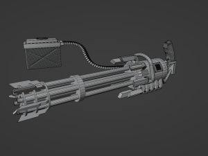 M134 Minigun Modelo 3D