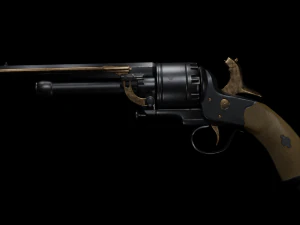 Revolver Lemat 1856 3D Model