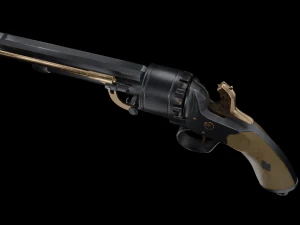 Revolver Lemat 1856 3D Model