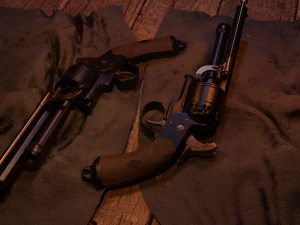 Revolver Lemat 1856 3D Model