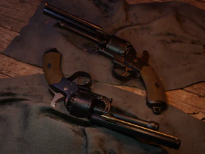 Revolver Lemat 1856 3D Model