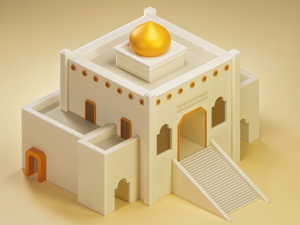 Pack of 4 stylized buildings CG Textures