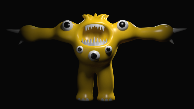 GARTEN OF BANBAN 4 - YELLOW 3D Model .c4d .max .obj .3ds .fbx .stl .blend