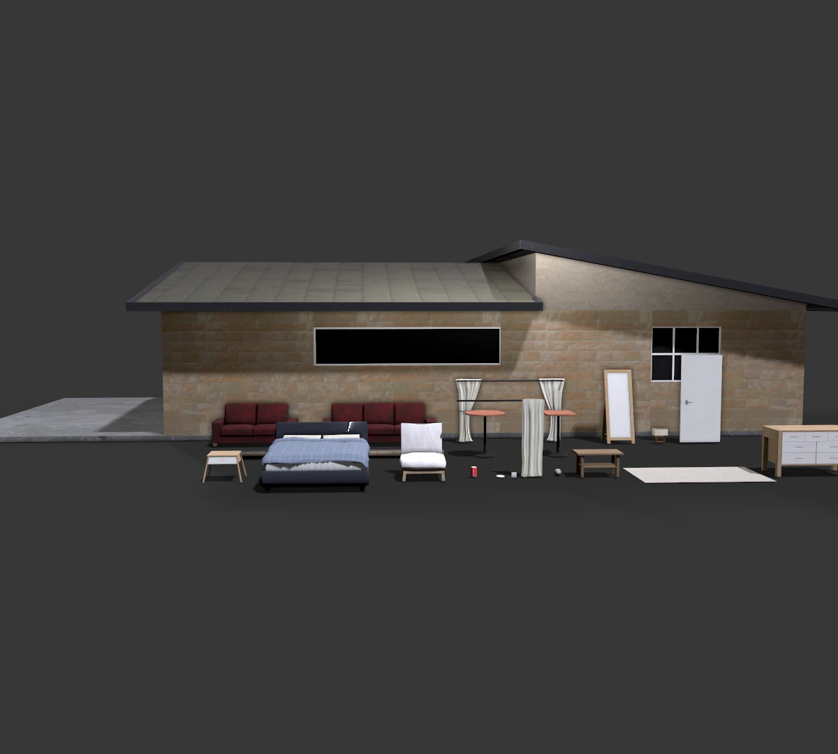 Luxury interior pack 3D Model .c4d .max .obj .3ds .fbx .stl .blend 