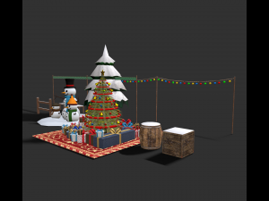 Snowy Decor Bundle 3D Modell