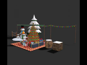 Snowy Decor Bundle 3D Model