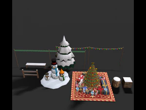Snowy Decor Bundle 3D Model