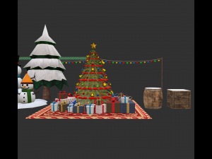 Snowy Decor Bundle 3D Modell