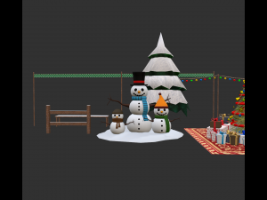 Snowy Decor Bundle 3D Modell