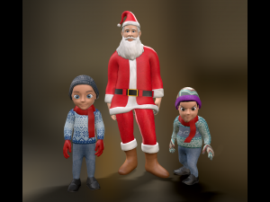 Christmas Character Bundles 3D 模型