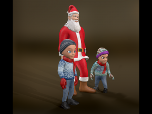 Christmas Character Bundles 3D Модель