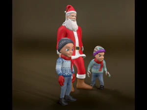 Christmas Character Bundles 3D Model