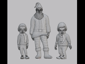 Christmas Character Bundles 3D Модель
