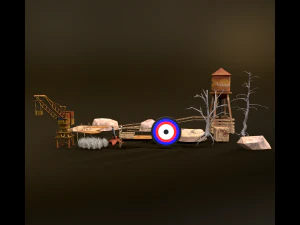 Pacchetto ambiente WarZone Modello 3D