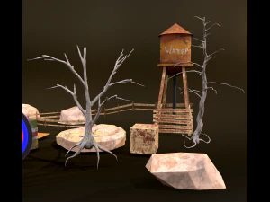 Pacchetto ambiente WarZone Modello 3D