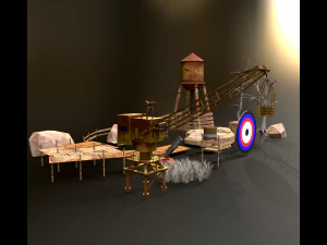 Pacchetto ambiente WarZone Modello 3D