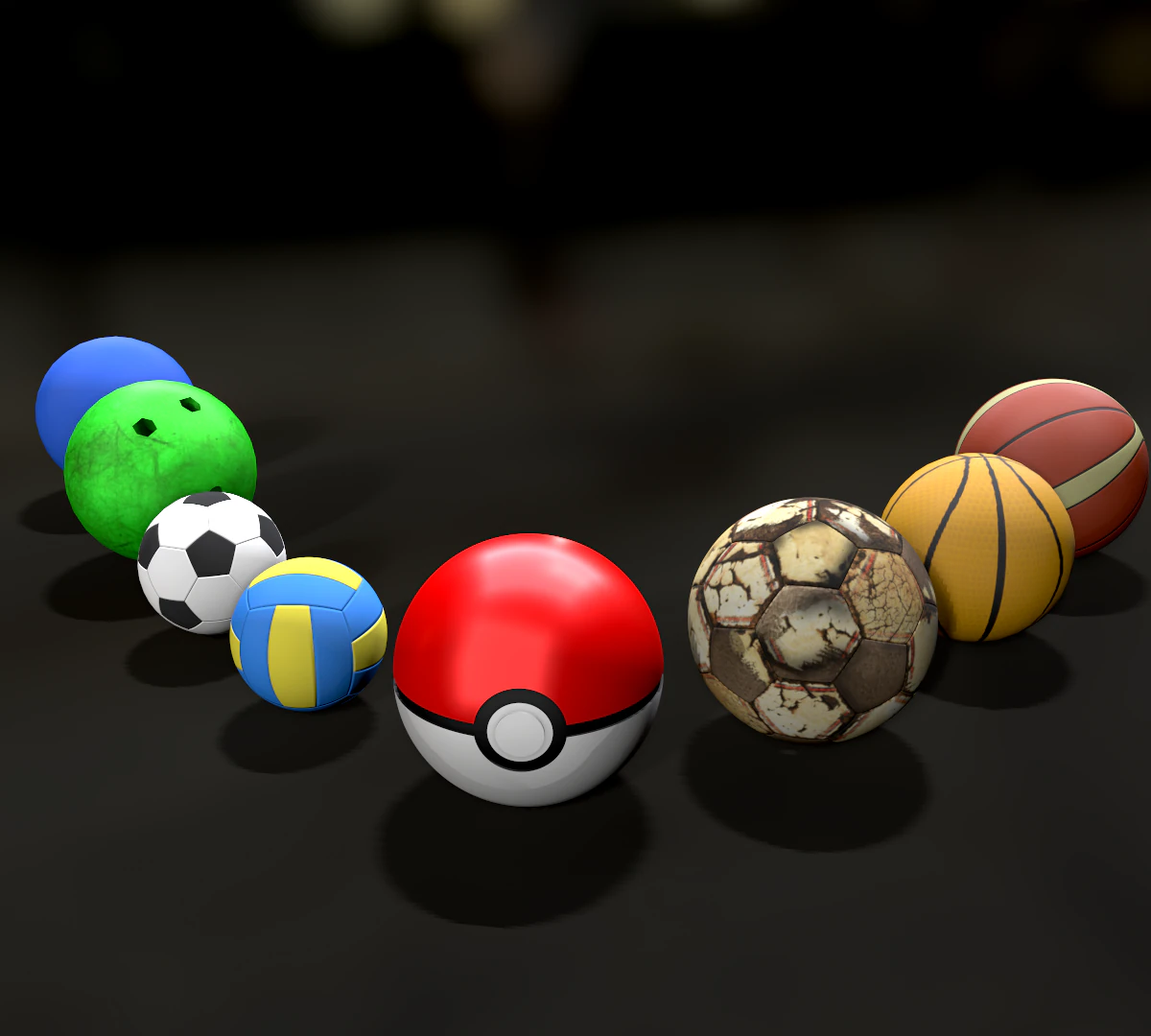 Confezione di palline Modello 3D .c4d .max .obj .3ds .fbx .stl .blend 