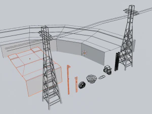Road Way View 3D Model