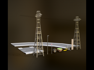 Road Way View 3D-Modell