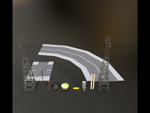 Road Way View 3D Модель