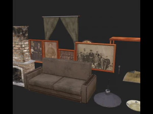 빈티지 인테리어 팩 3D 모델