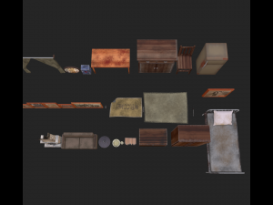 Vintage Interior Pack 3D मॉडल